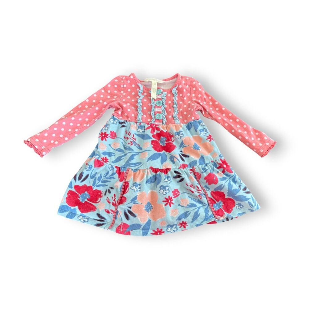 Matilda Jane 'New Best Friend' Floral Dress/Tunic 12-18 Months Ruffle Detail